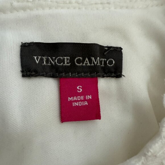 Vince Camuto Puff Sleeve Lace Textured Blouse Women's Small White Layered Boho - Picture 10 of 12